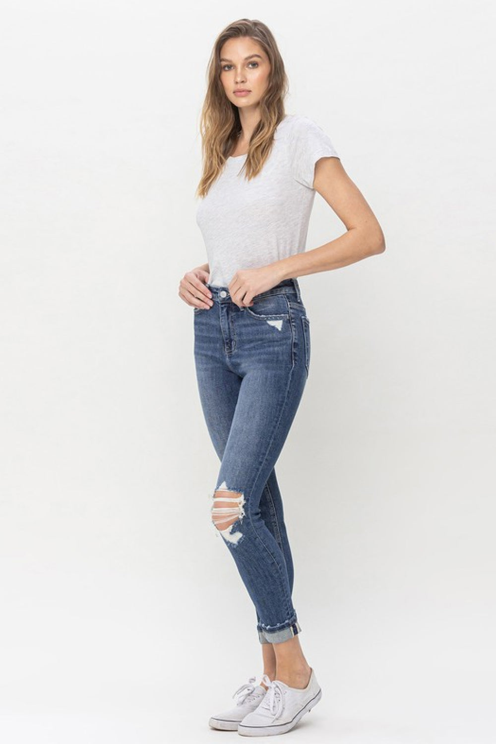 High Rise Cropped Skinny | Jeans