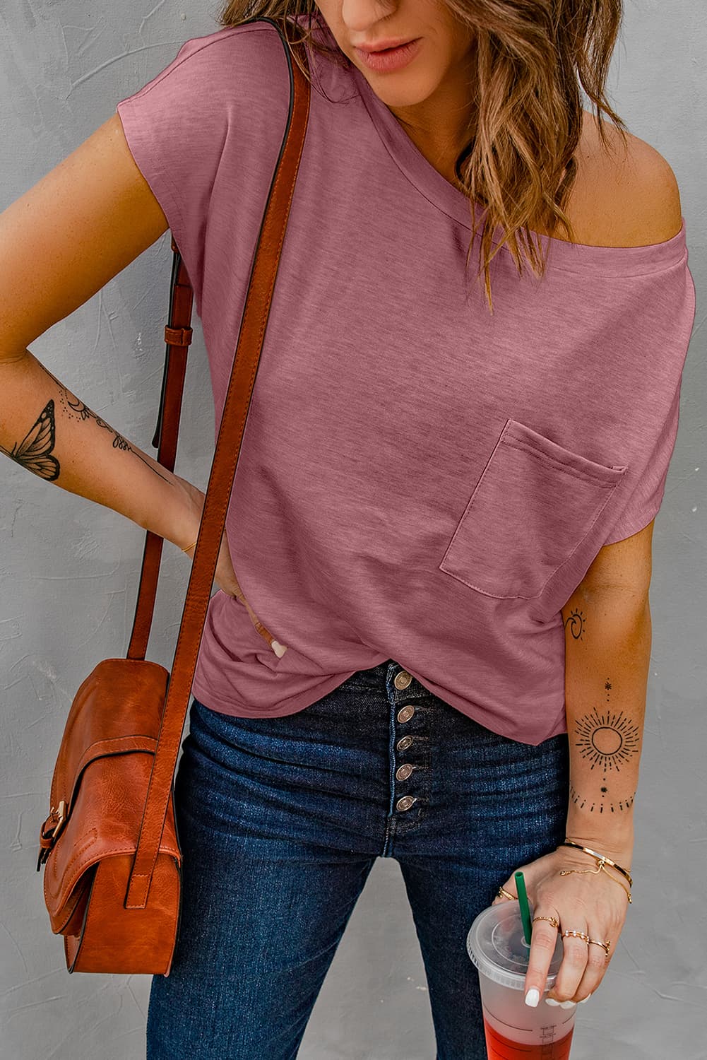 Capped Sleeve Round Neck | T-Shirt