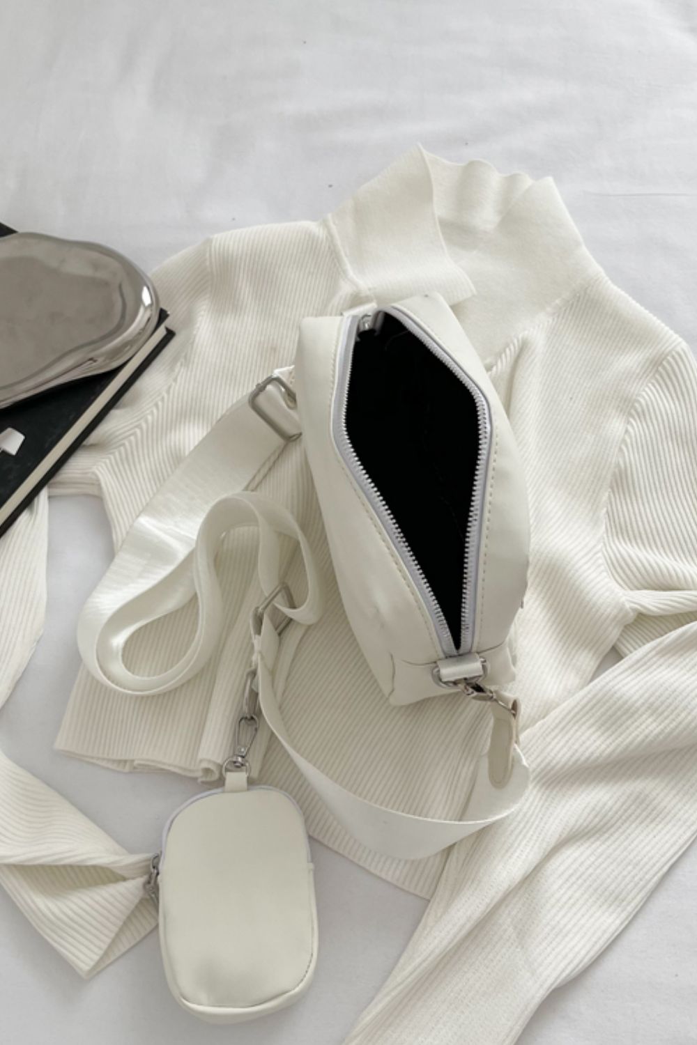 Vegan Leather Shoulder | Bag with Small Purse