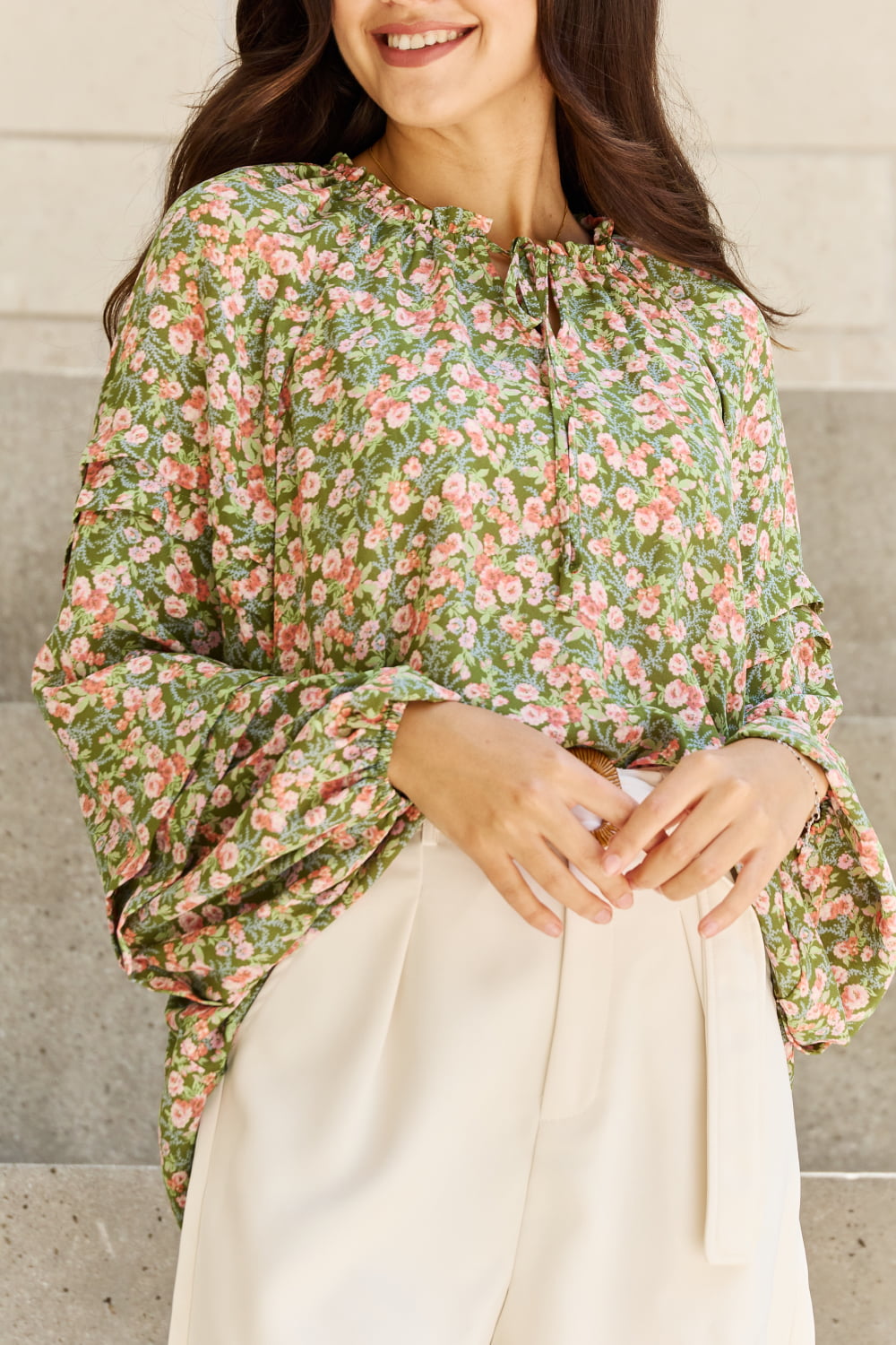 Balloon Sleeve Floral | Blouse