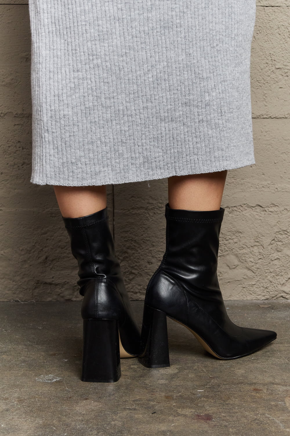 Block Heel Sock | Boots