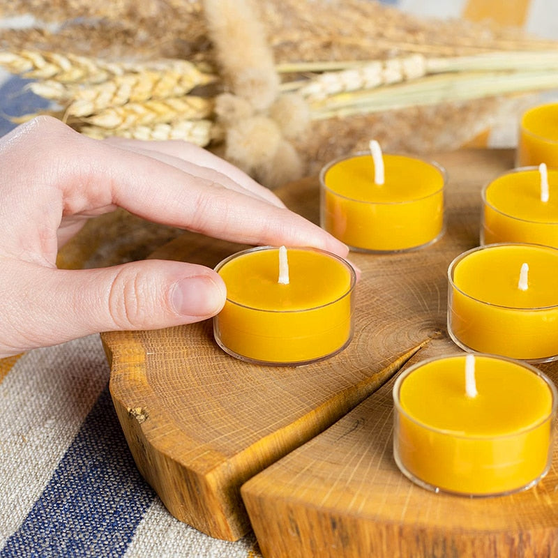 Beeswax Tealight Candles (12 pcs)