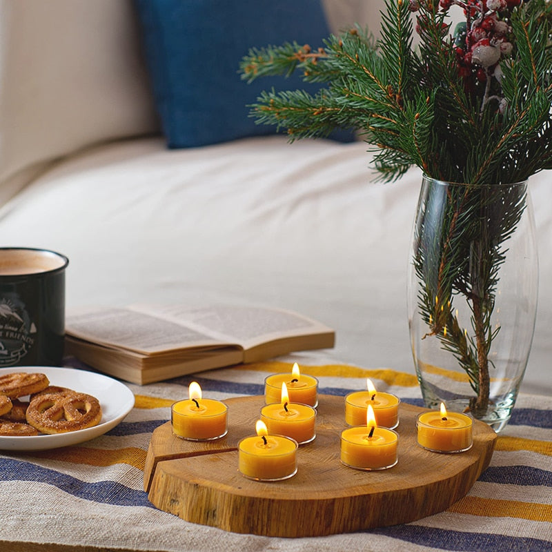 Beeswax Tealight Candles (12 pcs)