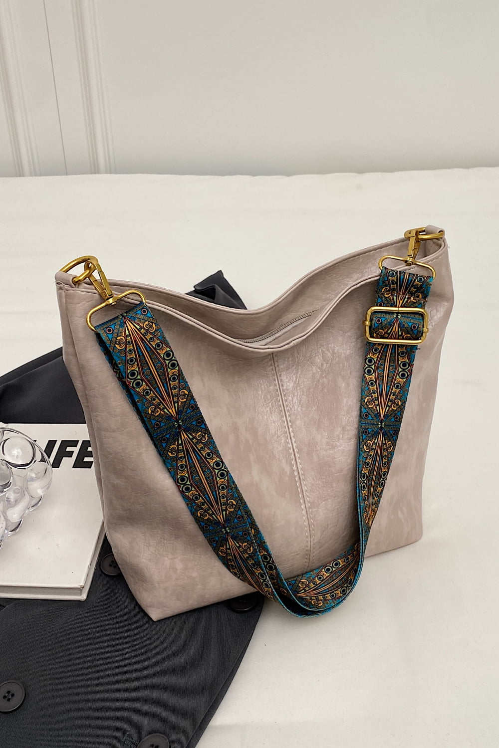 Ethnic Strap Vegan Leather Shoulder | Bag