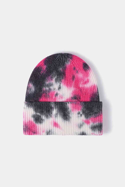 Tie-Dye Cuffed Rib-Knit Beanie | Hat