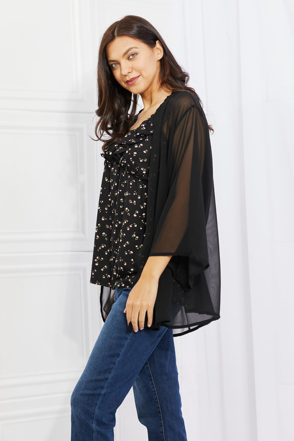 Black Chiffon | Kimono