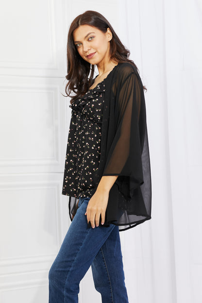 Black Chiffon | Kimono