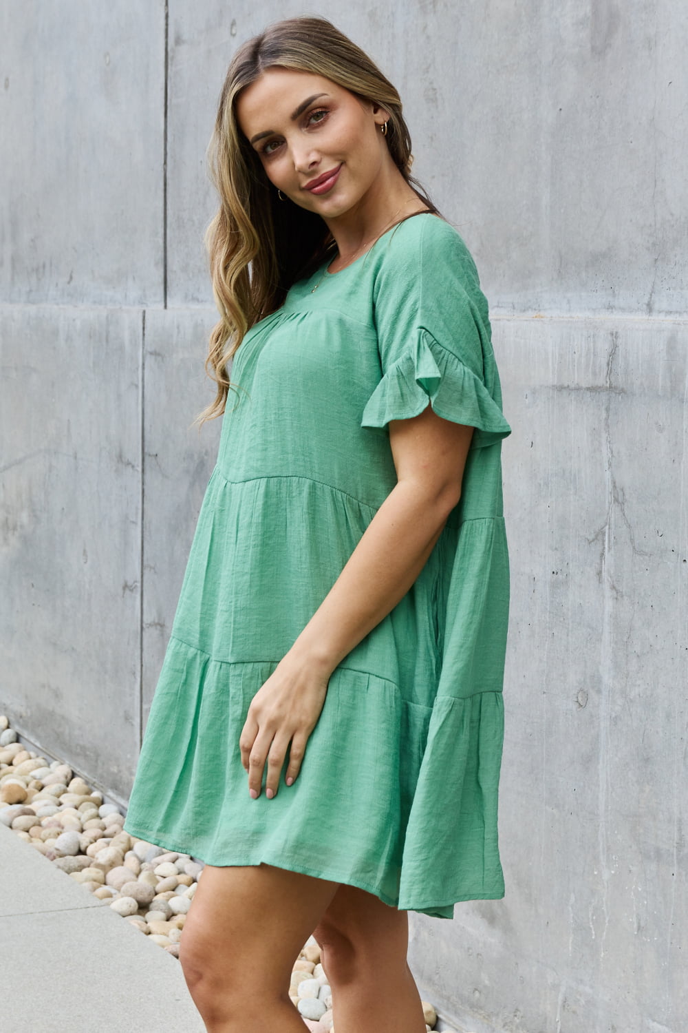 Textured Woven Babydoll | Dress