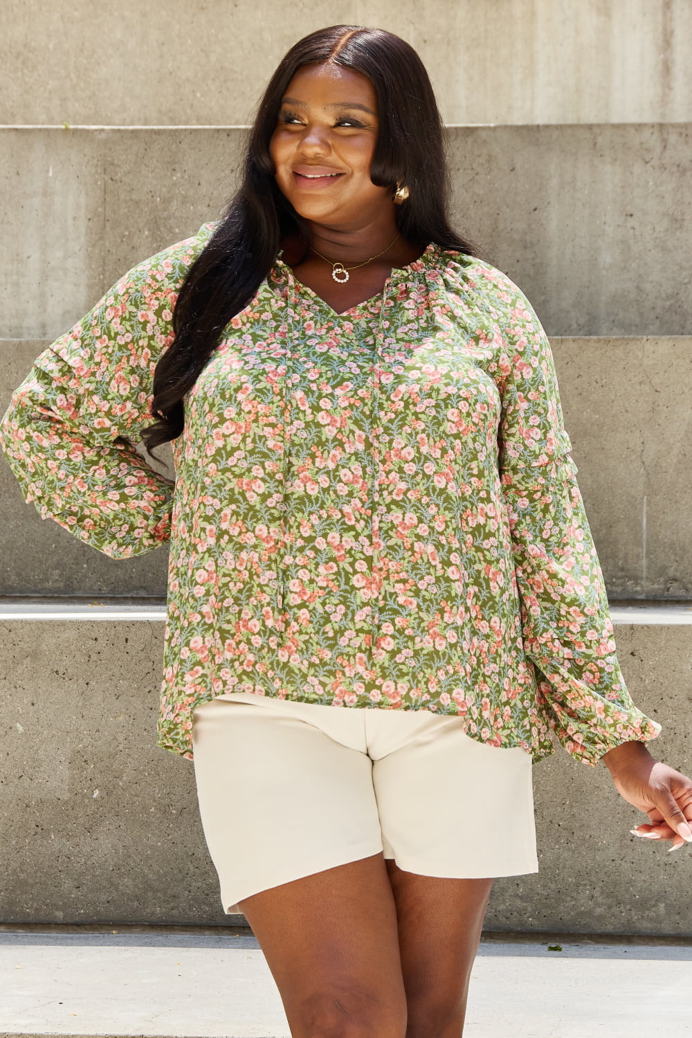 Balloon Sleeve Floral | Blouse