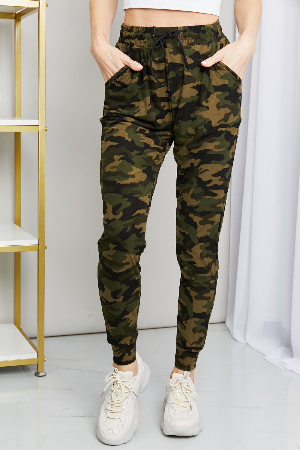 Camouflage Drawstring Waist | Joggers