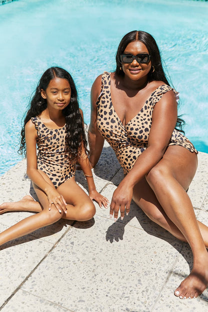 All Day Leopard Ruffle Faux Wrap | One-Piece Swimsuit