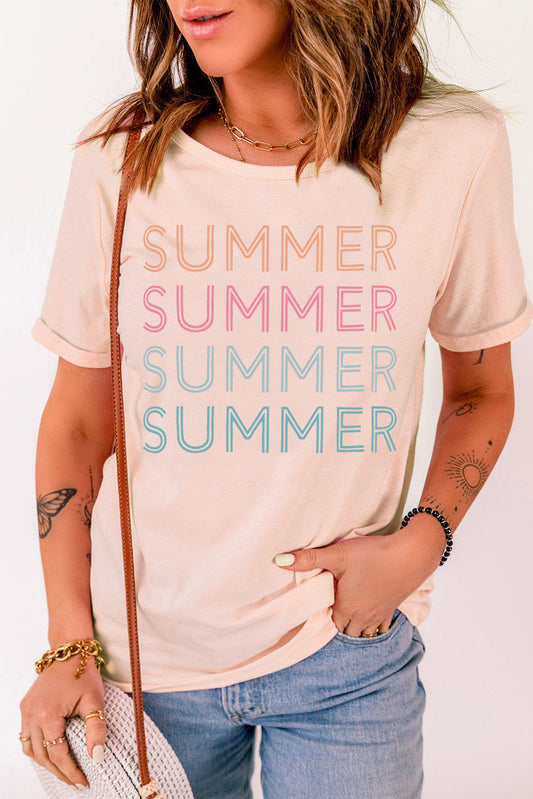 SUMMER Cuffed Round Neck | Tee