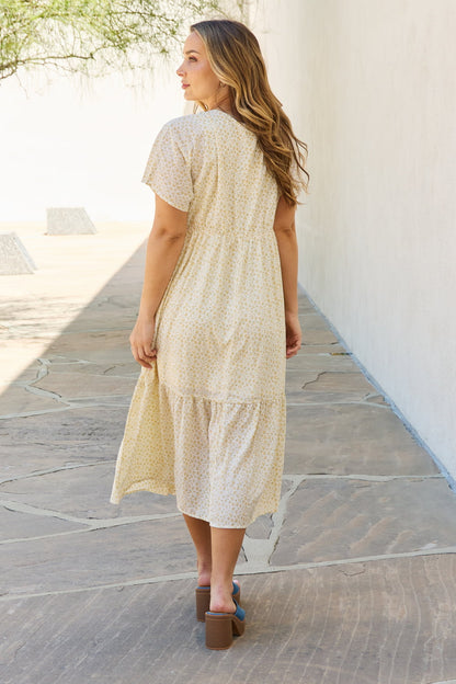 Cream Kimono Sleeve Midi | Dress