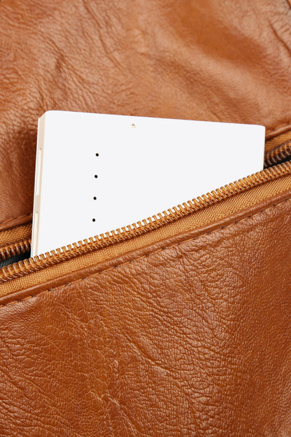 Tied Caramel Vegan Leather | Handbag