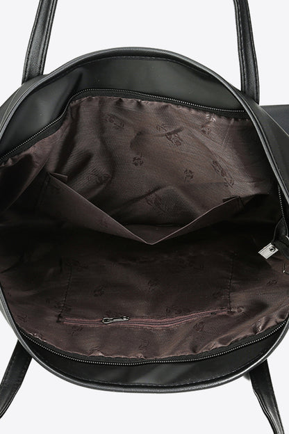 All Black Vegan Leather Tote | Bag