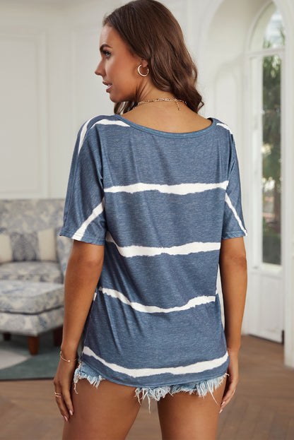 Striped Tie Front | T-Shirt