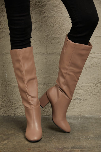 Block Heel Knee High | Boots