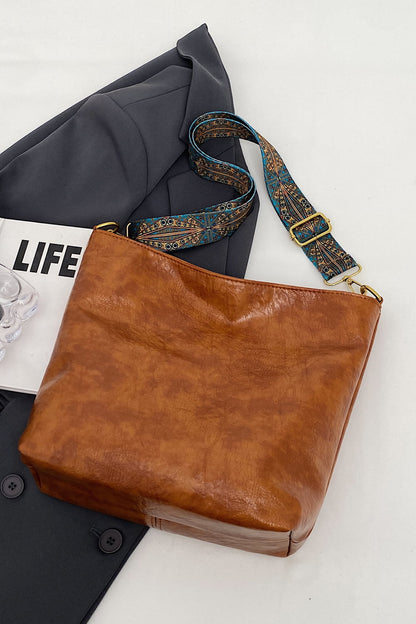 Ethnic Strap Vegan Leather Shoulder | Bag