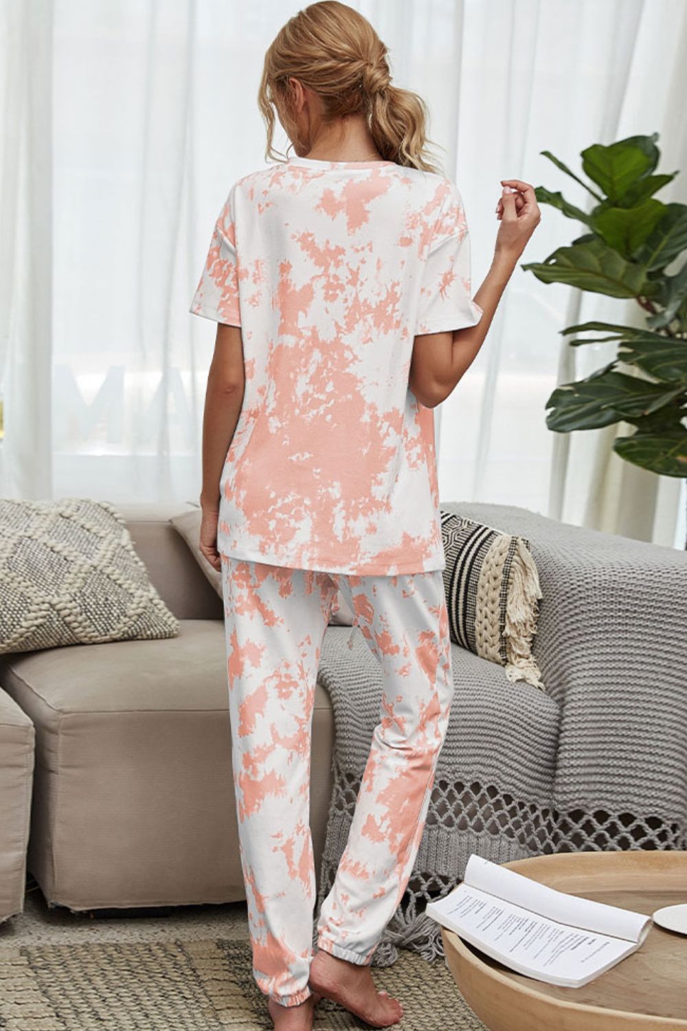Tie-Dye Tee + Drawstring Waist Joggers | Lounge Set
