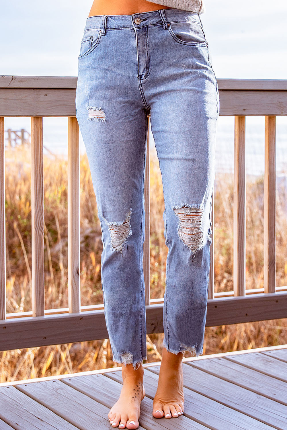 Stylish Distressed Cropped | Jeans