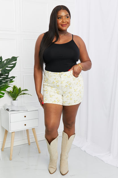 Floral Denim | Shorts
