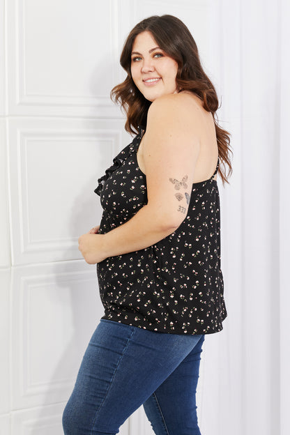 Black Ruffle Sleeveless | Top