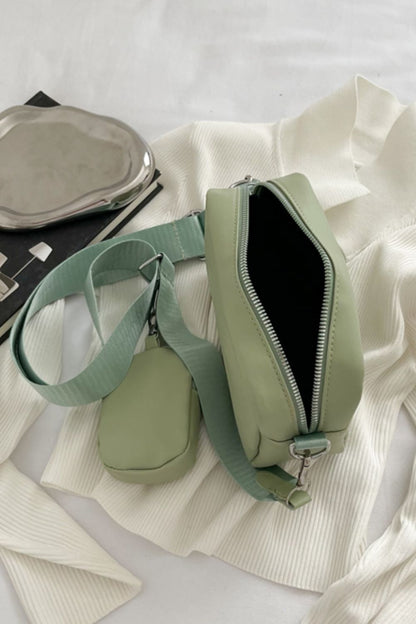 Vegan Leather Shoulder | Bag with Small Purse