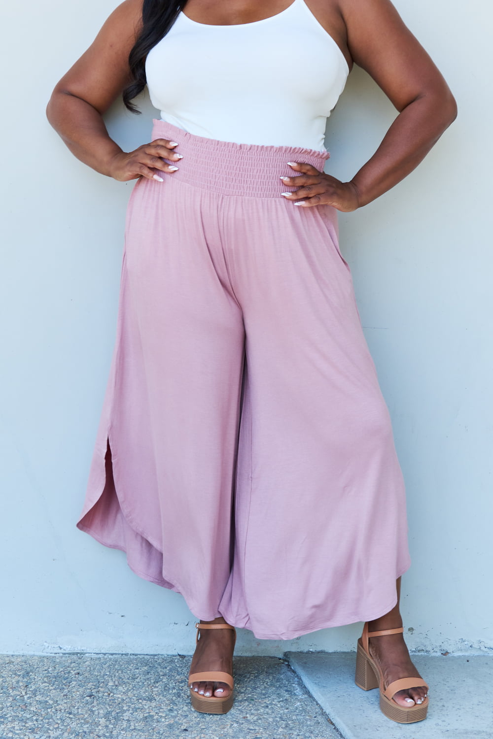 Wide Leg Palazzo in Lavender | Pants