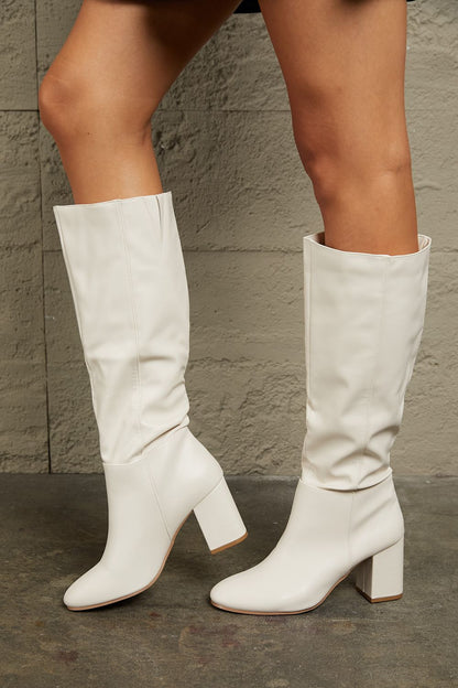 Block Heel Knee High | Boots