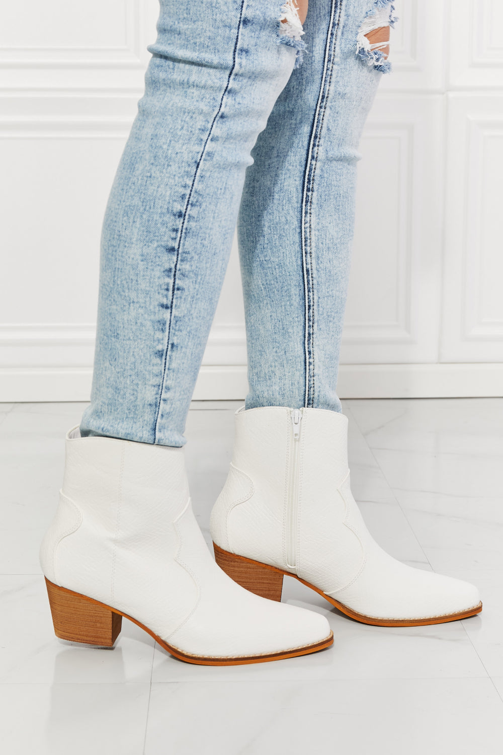 Vegan Leather Western Ankle | Boots