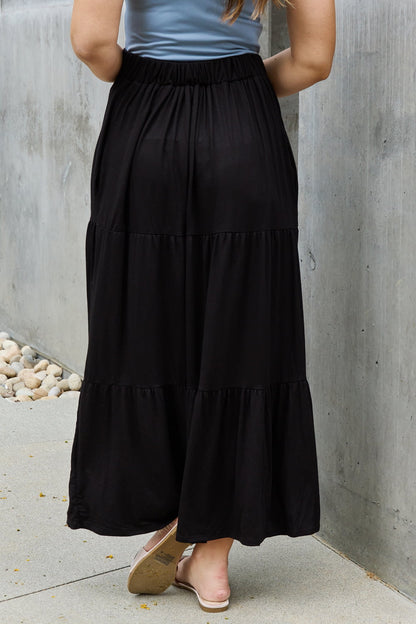 Solid Color Buttoned Maxi | Skirt