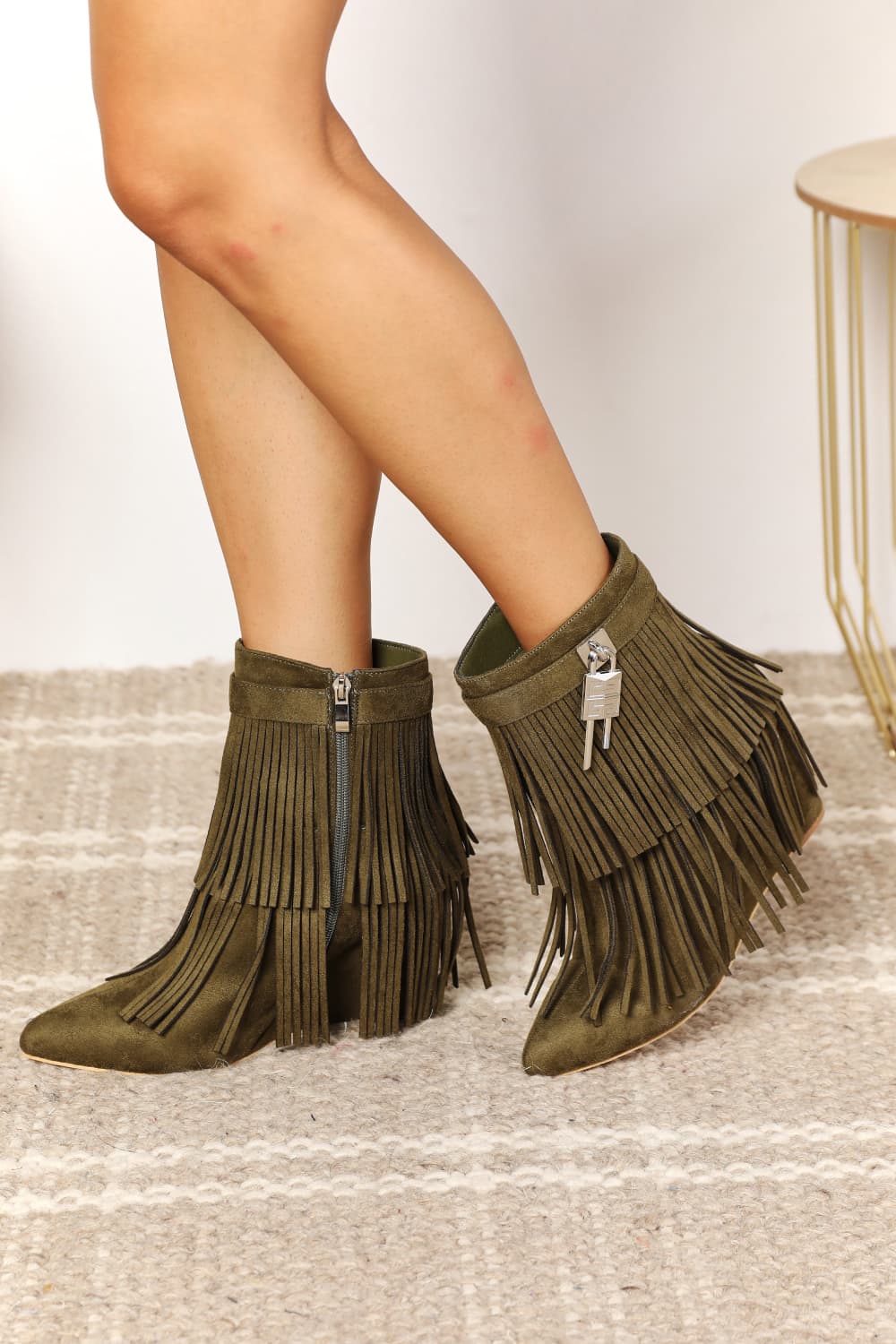 Tassel Wedge Heel Ankle | Booties