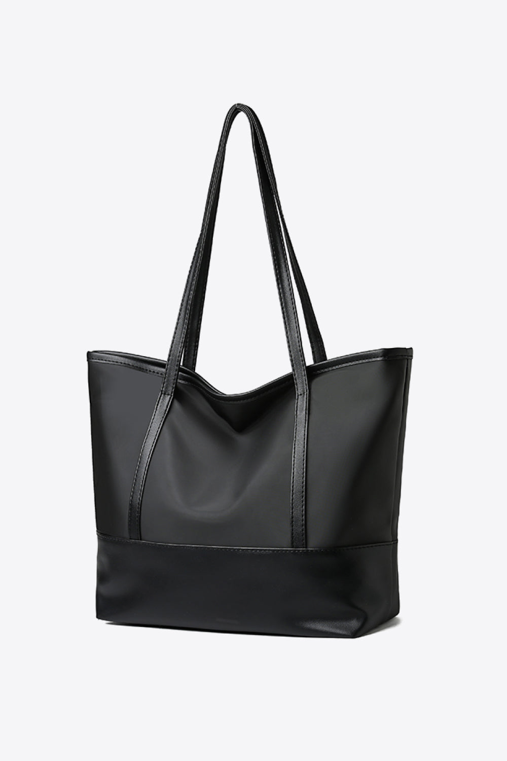All Black Vegan Leather Tote | Bag