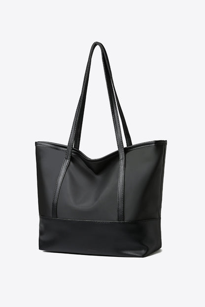 All Black Vegan Leather Tote | Bag