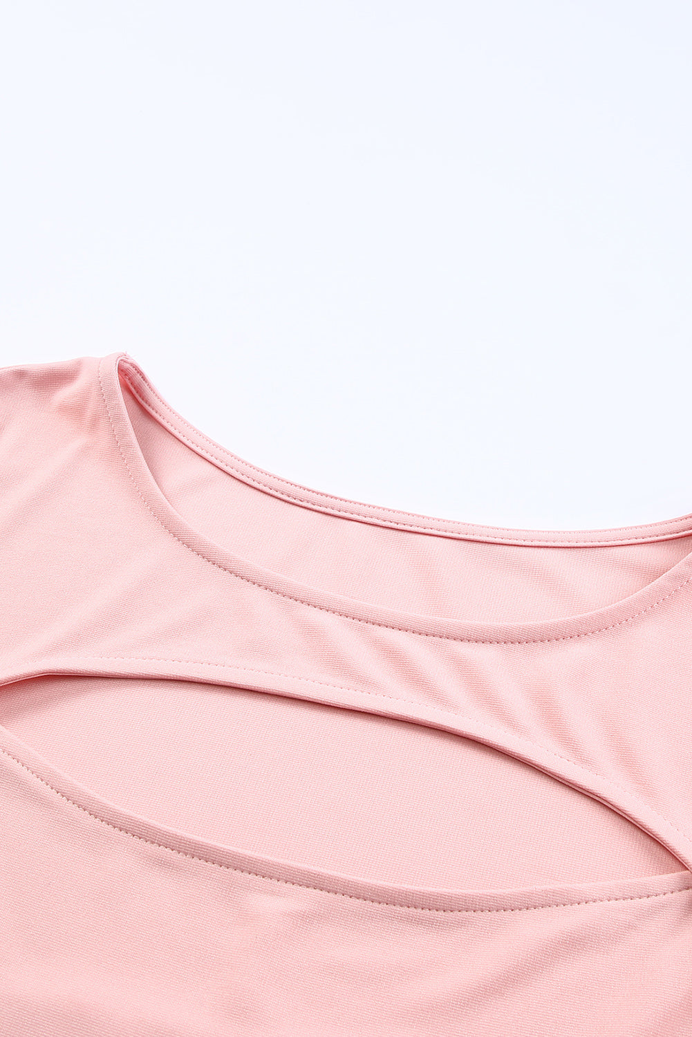 Cutout Round Neck Short Sleeve | Tee