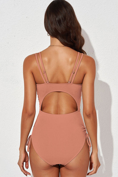 Tied Cutout Plunge | One-Piece Swimsuit