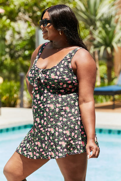 Black Roses | Swim Dress