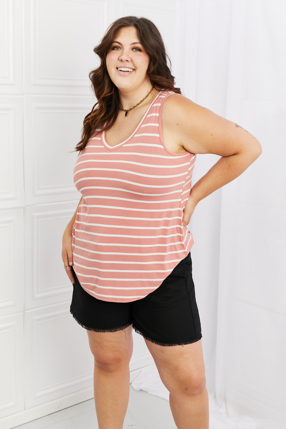 Sleeveless Striped | Top
