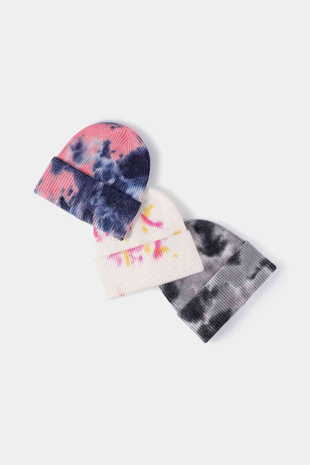 Tie-Dye Cuffed Rib-Knit Beanie | Hat