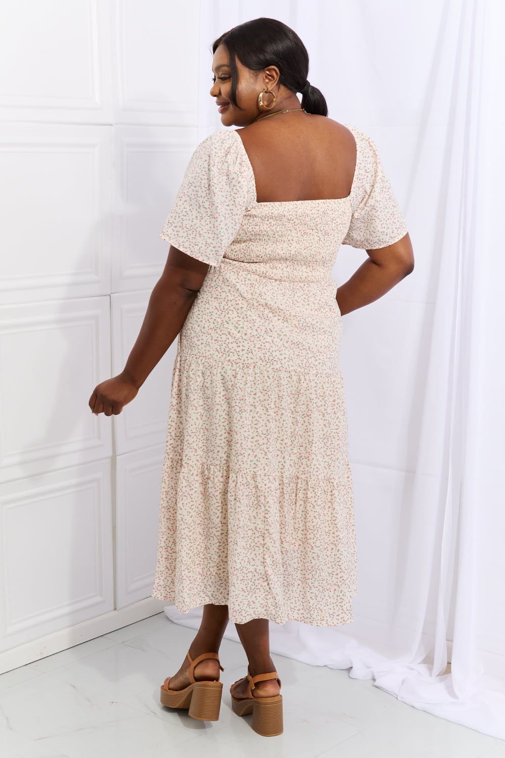 Floral Tiered Ruffle Midi | Dress