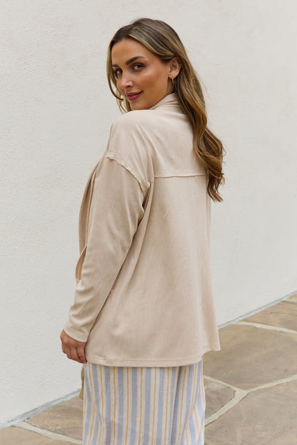 Soft Ribbed Open Front | Cardigan