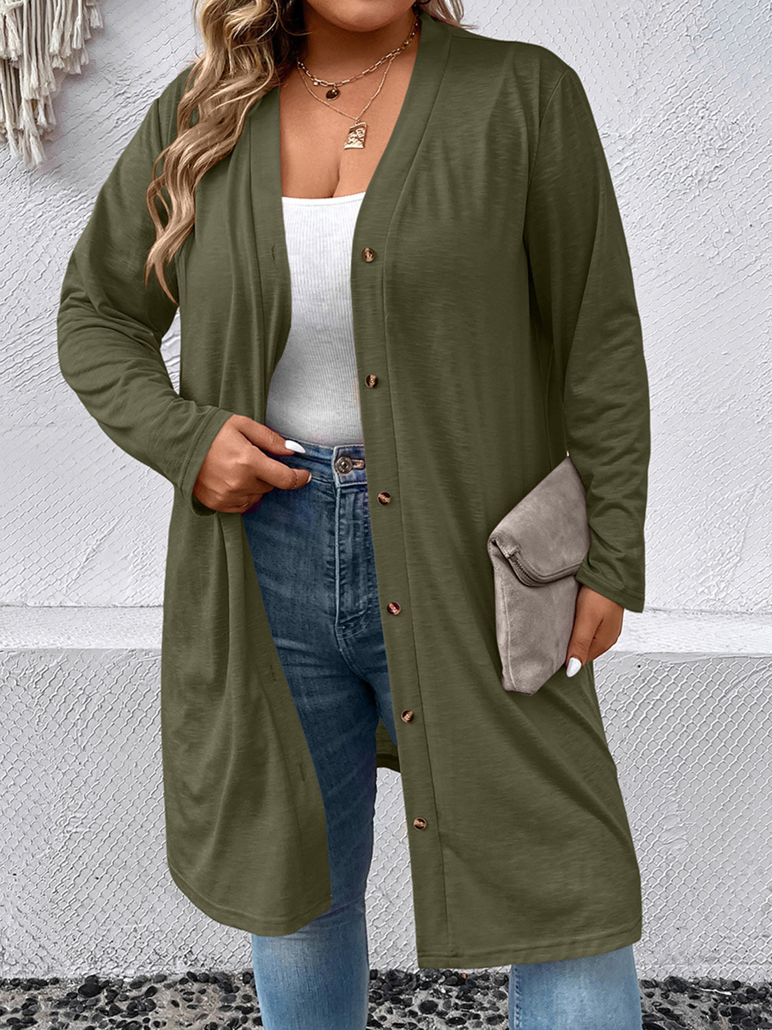 Button Down Longline | Cardigan