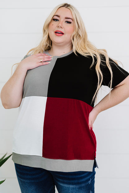 Color Block Round Neck | T-Shirt
