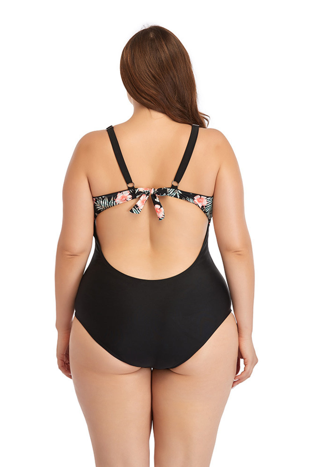 Floral Cutout Tie-Back | One-Piece Swimsuit