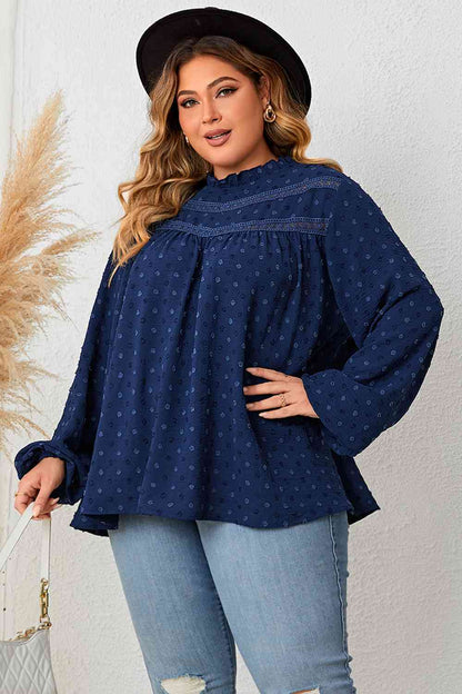 Mock Neck Balloon Sleeve | Blouse