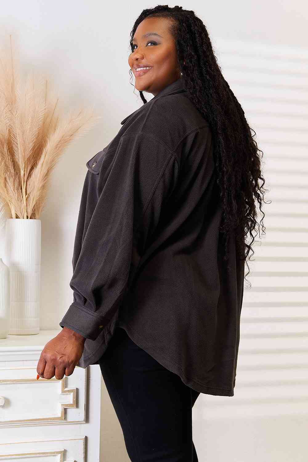 Charcoal Button Down | Shacket