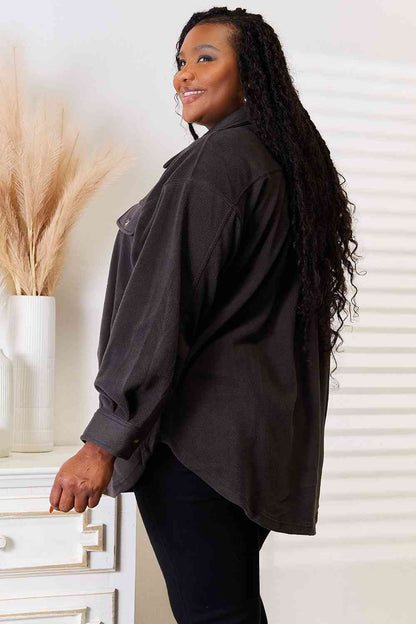 Charcoal Button Down | Shacket