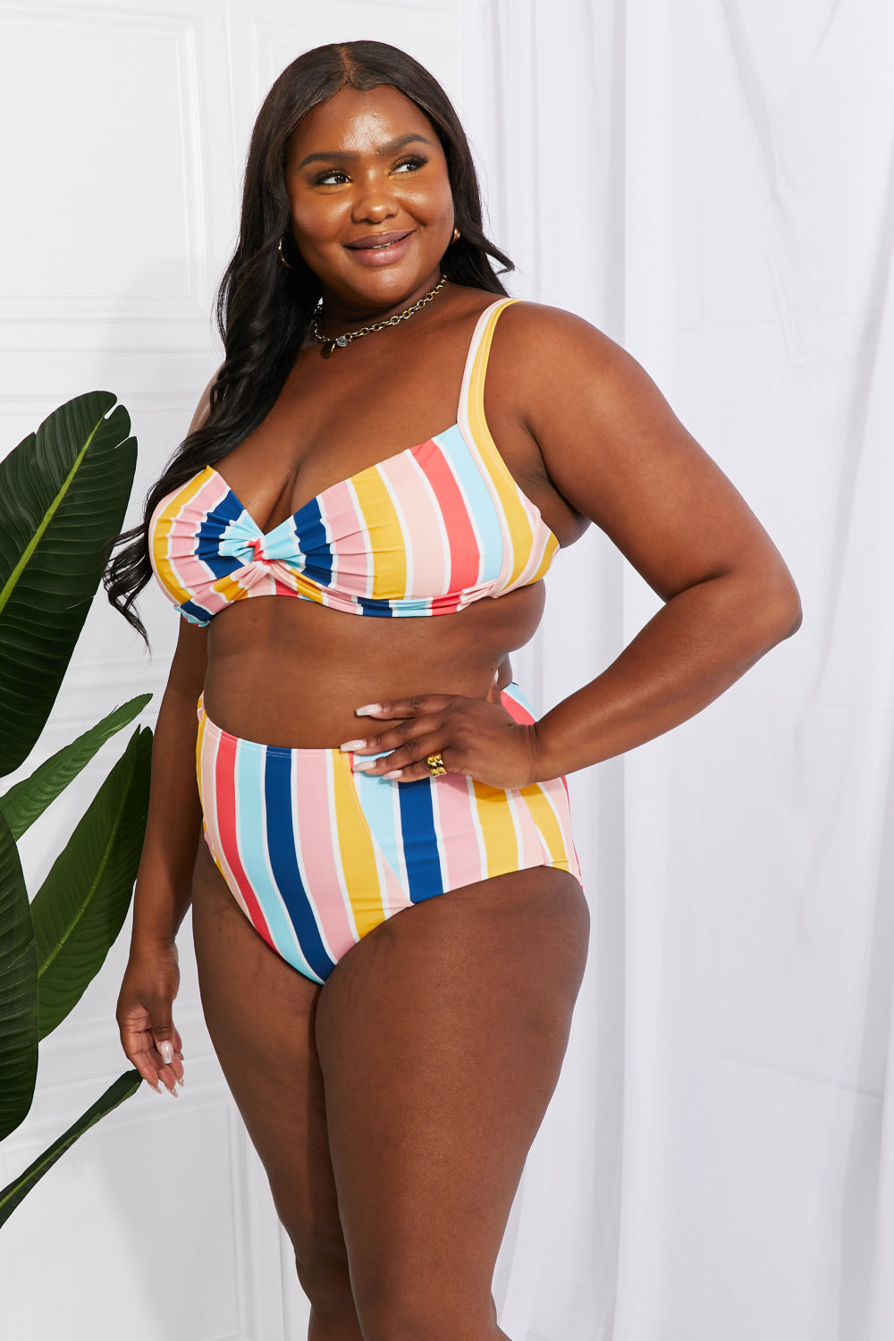 Stripe Twist High-Rise | Bikini
