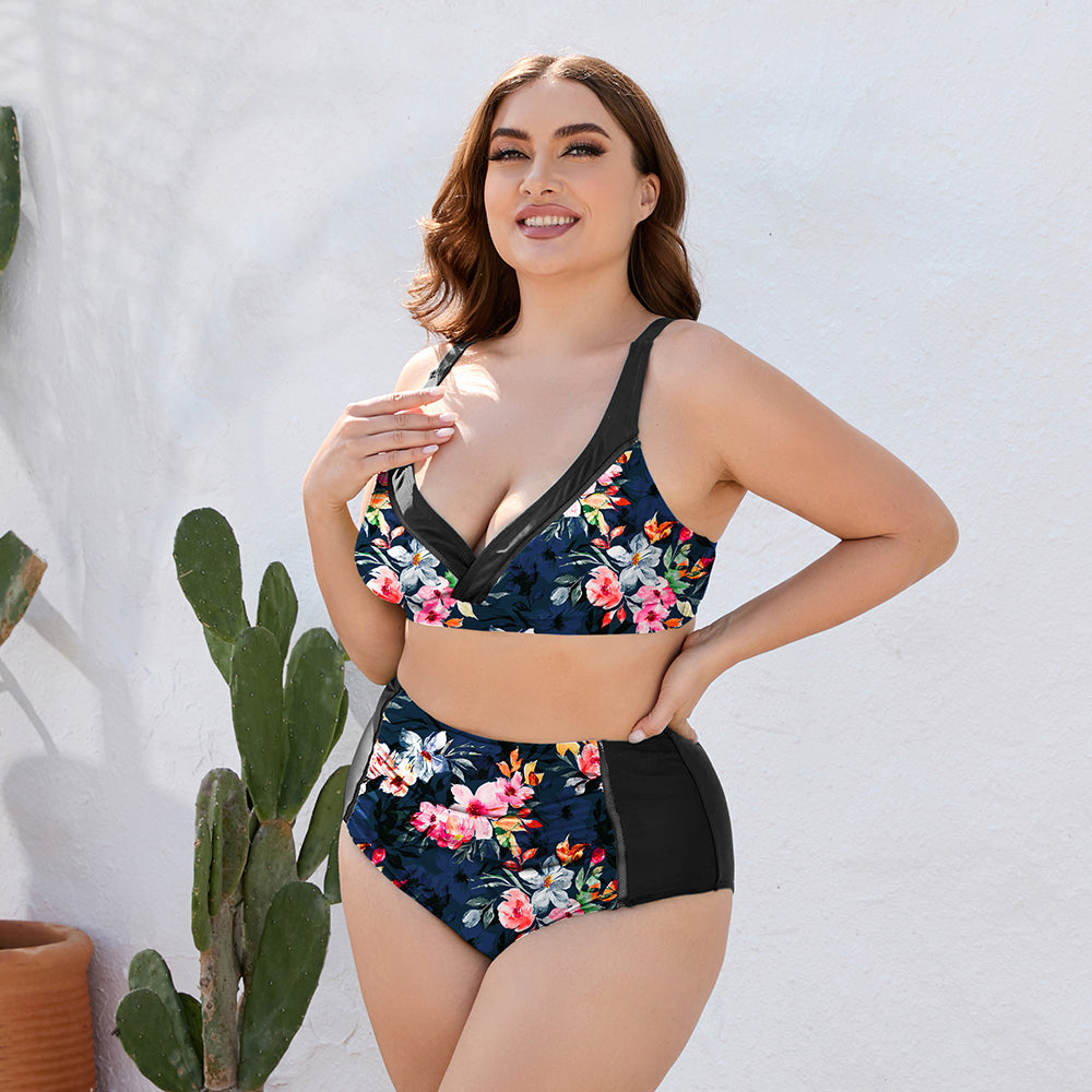 Floral High Waist | Two-Piece Swim Set