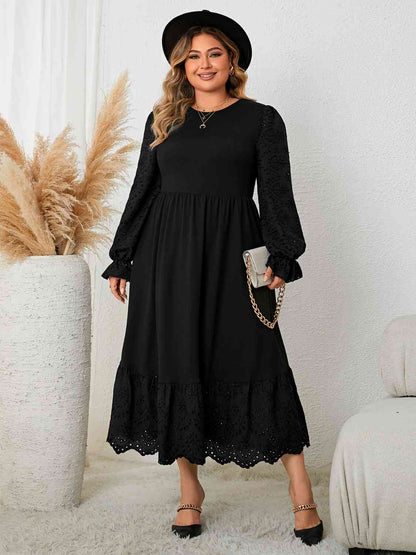 Flounce Sleeve Lace Detail | Dress